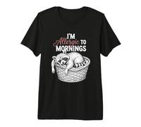 Raccoon I'm Allergic to Mornings Premium T-Shirt