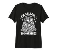 Raccoon I'm Allergic to Mornings Premium T-Shirt