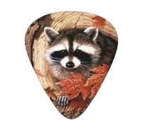 Raccoon In The Fall Tree Hole High-Quality, Wear-Resistant And Tough Guitar Picks Give You A Different Musical Experience