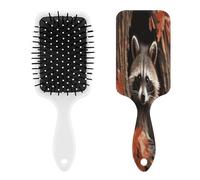 Raccoon in The Fall Tree Hole Massage Comb for Men And Women,Hair Brush for Long, Short,Thin,Curly,Straight,or Wavy,Air Cushion Comb with Handle Gift for Women