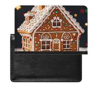 Raccoon in The Fall Tree Hole Passport Holder Slim Travel Wallet RFID Blocking Card Case Cover Passport Cover Protector Essentials with Credit Card Slots for Women/Men, Sweet gingerbread house, One