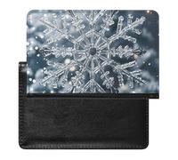 Raccoon in The Fall Tree Hole Passport Holder Slim Travel Wallet RFID Blocking Card Case Cover Passport Cover Protector Essentials with Credit Card Slots for Women/Men, Transparent snowflake, One Size