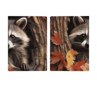 Raccoon in The Fall Tree Hole Passport Holder Travel Wallet Slim Minimalist Front Pocket Leather Credit Card Holder Passport Wallet Cover Case for Travel Must Haves Accessories