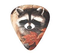 Raccoon In The Fall Tree Hole Prints Guitar Plectrums 12 Pieces Set - Comfortable In The Hand With Smooth Edges Three Thicknesses To Match