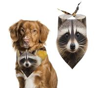 Raccoon in The Fall Tree HolePet Scarf Dog Bandana for Small Medium Large Exquisite Unique Cat Dogs Kerchief Premium Fabric Cute Triangle Cat Dogs Bibs Scarf