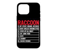 Raccoon Is My Spirit Animal Because Dark Circles Around Eyes Case for iPhone 16 Pro Max