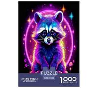 Raccoon Jigsaw Puzzles for Adults Gifts 1000 Piece Fun Challenging Home Decoration Brainteasing Cute Animal Jigsaw Puzzle for Adults And Kids 70x50cm/1000pcs