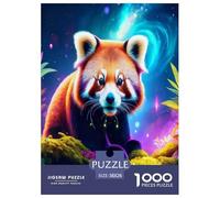 Raccoon Jigsaw Puzzles for Adults Gifts 1000 Pieces Fun Challenging Home Decors Brainteasing Cute Animal Jigsaw Puzzle for Women Men Adult 38x26cm/1000pcs