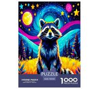 Raccoon Jigsaw Puzzles Great Gift for Adults 1000 Piece Fun Challenging Home Decoration Cute Animal Jigsaw Puzzle for Women Men Adult 70x50cm/1000pcs