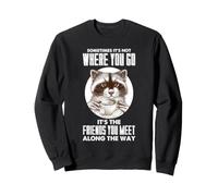 Raccoon Journey Friends Along Way Wildlife Trash Panda Humor Sweatshirt