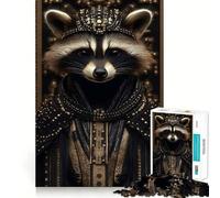 Raccoon King Hard Jigsaw Puzzle for Adults 1000 Pieces Mind Challenge Toy Gentle Leisure Precise Cut Memorable Gift (38x52cm)