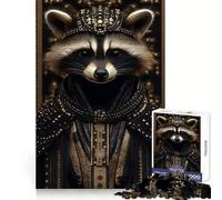 Raccoon King Hard Jigsaw Puzzle for Adults 1000 Pieces Mind Challenge Toy Gentle Leisure Precise Cut Memorable Gift (38x52cm)