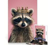 Raccoon King Hard Jigsaw Puzzle for Adults 1000 Pieces Pure Logic Toy Home Activity Clean Cut Lovely Gift (38x52cm)