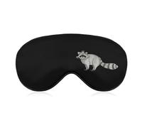 Raccoon Logo Comfortable Sleep Eye Mask Soft Covers for Sleeping with Adjustable Strap
