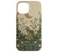 Raccoon Lover Wildflower Plant Pattern Celestial Case for iPhone 15