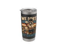 Raccoon Mail Carrier We Sort At Dawn Letters Stainless Steel Insulated Tumbler
