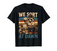 Raccoon Mail Carrier We Sort At Dawn Letters Value Graphic T-Shirt