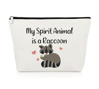 Raccoon Makeup Bag Raccoon Gifts for Women Raccoon Lover Gifts Inspirational Gifts for Girls Animal Lover Gifts for Daughter Friend Raccoon Themed Gifts Christmas Birthday Gifts Travel Cosmetic Pouch