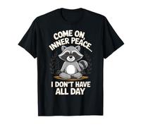 Raccoon Meditation Humor for Stress Relief Lovers T-Shirt