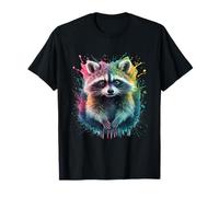 Raccoon Men Women Colourful Watercolour Raccoon T-Shirt