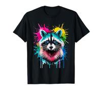 Raccoon Men Women Colourful Watercolour Raccoon T-Shirt