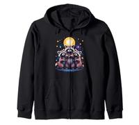 Raccoon Moonlight Zip Hoodie