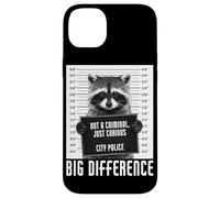 Raccoon Mugshot Not a Criminal Just Curious Big Difference Case for iPhone 14 Plus