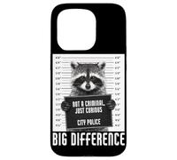Raccoon Mugshot Not a Criminal Just Curious Big Difference Case for iPhone 15 Pro