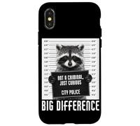 Raccoon Mugshot Not a Criminal Just Curious Big Difference Case for iPhone X/XS