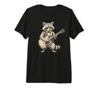 Raccoon Playing Electric Guitar Fun Classic Cool Superstar Premium T-Shirt