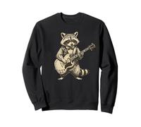 Raccoon Playing Electric Guitar Fun Classic Cool Superstar Sweatshirt