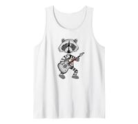 Raccoon Playing Electric Guitar, Guitarist Musician Funny Tank Top