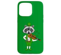 Raccoon Playing Fiddle, Violin St Patrick's Day Violinist Case for iPhone 15 Pro Max