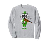 Raccoon Playing Fiddle, Violin St Patrick's Day Violinist Sweatshirt