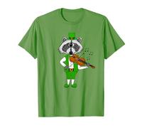 Raccoon Playing Fiddle, Violin St Patrick's Day Violinist T-Shirt