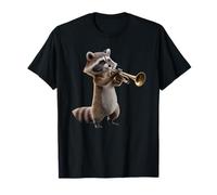 Raccoon Playing Trumpet Funny Trumpet Band Raccoon Trumpeter T-Shirt