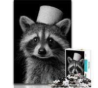 Raccoon Playing with Toilet Paper 1000 Piece Jigsaw Puzzle for Adults Teens,Challenging To Complete But Fun And Humorous Unique Home Decor And Gifts (38x26cm)
