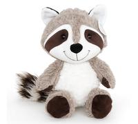 Raccoon Plush, Soft Grey Raccoon Stuffed Animal, 28cm Cuddly Toy for Kids, for Animal Lovers, Birthday Parties and Travel Companions