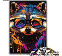 Raccoon Pop Art Animal Jigsaw Puzzles for Adults 2000 Piece Puzzle, Challenging Game for Is Ideal As A Gift for The Whole Family (70x100cm)