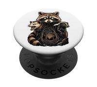 Raccoon Possum Badger Mystical Forest Art PopSockets Adhesive PopGrip