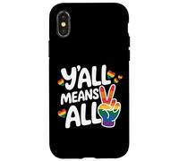 Raccoon Pride Y’all Means All LGBTQ Equality Design Case for iPhone X/XS