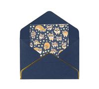 Raccoon Print Pattern Print Blank Greeting Cards, Pearl Paper Envelopes Suitable For Various Occasions - Anniversary Cards, Thank You Cards, Holiday Cards, Wedding Cards, Congratulations, And More