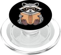 Raccoon Reading A Book Racoon Wearing Glasses Librarian PopSockets PopGrip for MagSafe