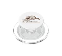 Raccoon Reading Book The Plot Thickens Literary PopSockets PopGrip for MagSafe
