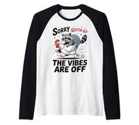 Raccoon Riding Chicken Funny Farm Animal Gotta Go Humor Raglan Baseball Tee