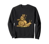 Raccoon Riding Snail Fantasy Animal Warrior Cute Sweatshirt