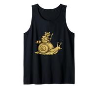 Raccoon Riding Snail Fantasy Animal Warrior Cute Tank Top