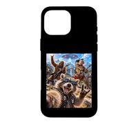 Raccoon Rock Selfie Bigfoot Riding Trex Guitar UFO Concert Case for iPhone 16 Pro Max