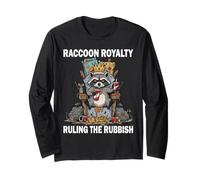 Raccoon Royalty Ruling The Rubbish Trash King Animal Long Sleeve T-Shirt