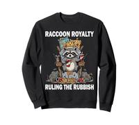 Raccoon Royalty Ruling The Rubbish Trash King Animal Sweatshirt
